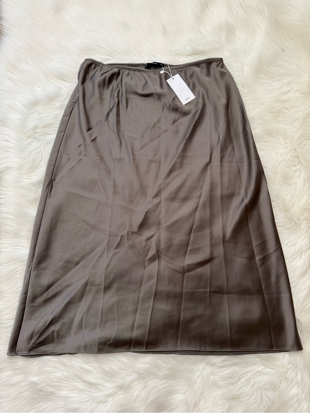 MNG by Mango Satin Midi Skirt
